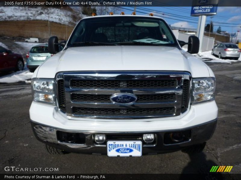 Oxford White / Medium Flint 2005 Ford F350 Super Duty FX4 Crew Cab 4x4 Dually