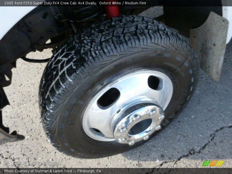 Oxford White / Medium Flint 2005 Ford F350 Super Duty FX4 Crew Cab 4x4 Dually