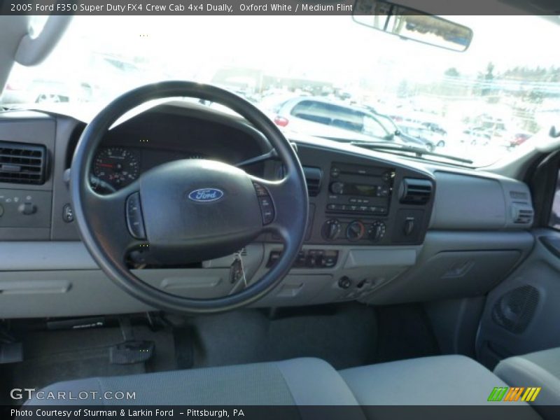 Oxford White / Medium Flint 2005 Ford F350 Super Duty FX4 Crew Cab 4x4 Dually
