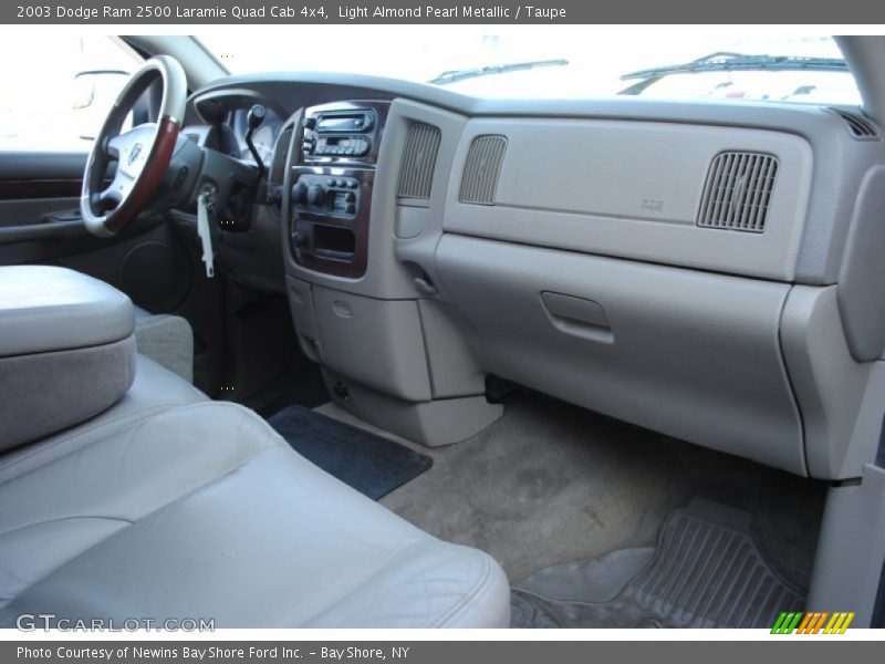 Light Almond Pearl Metallic / Taupe 2003 Dodge Ram 2500 Laramie Quad Cab 4x4