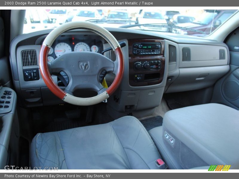 Light Almond Pearl Metallic / Taupe 2003 Dodge Ram 2500 Laramie Quad Cab 4x4