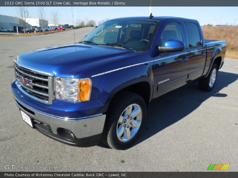 Heritage Blue Metallic / Ebony 2013 GMC Sierra 1500 SLT Crew Cab