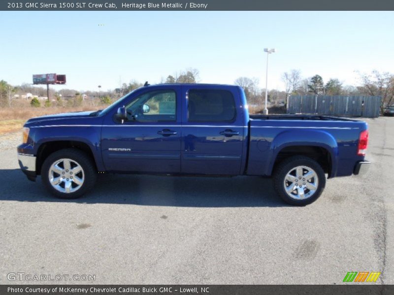 Heritage Blue Metallic / Ebony 2013 GMC Sierra 1500 SLT Crew Cab