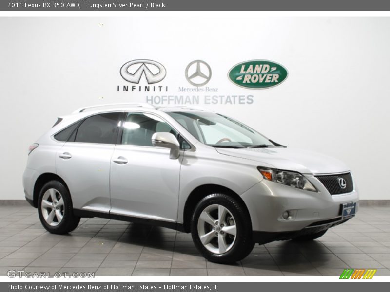 Tungsten Silver Pearl / Black 2011 Lexus RX 350 AWD