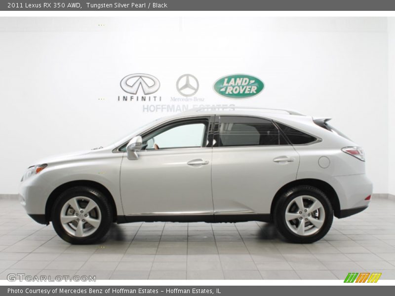 Tungsten Silver Pearl / Black 2011 Lexus RX 350 AWD