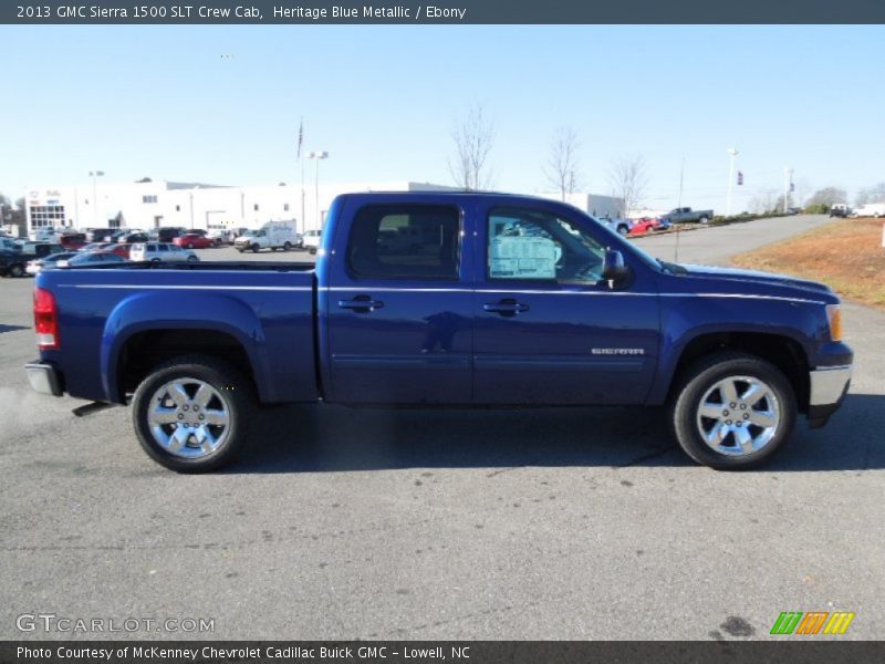 Heritage Blue Metallic / Ebony 2013 GMC Sierra 1500 SLT Crew Cab