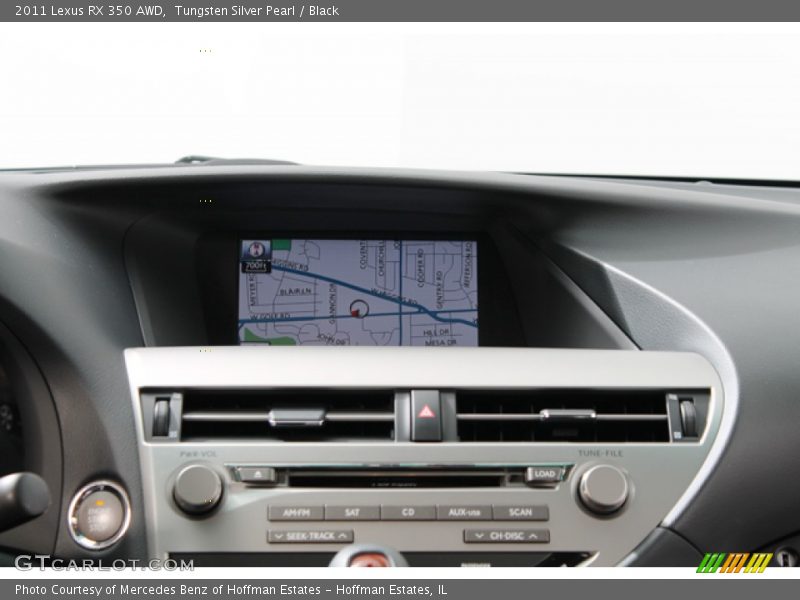 Tungsten Silver Pearl / Black 2011 Lexus RX 350 AWD