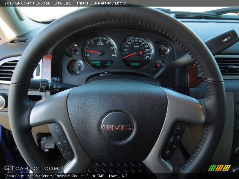 Heritage Blue Metallic / Ebony 2013 GMC Sierra 1500 SLT Crew Cab