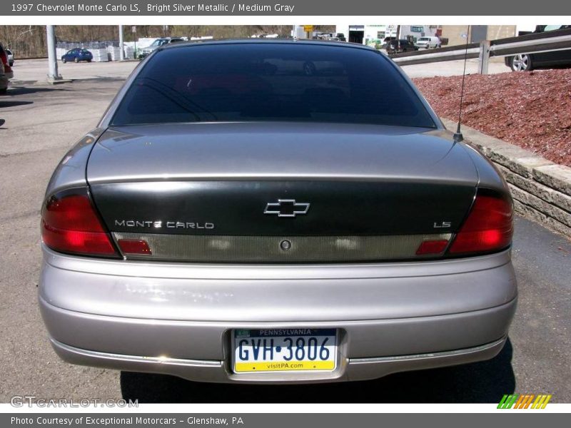 Bright Silver Metallic / Medium Gray 1997 Chevrolet Monte Carlo LS
