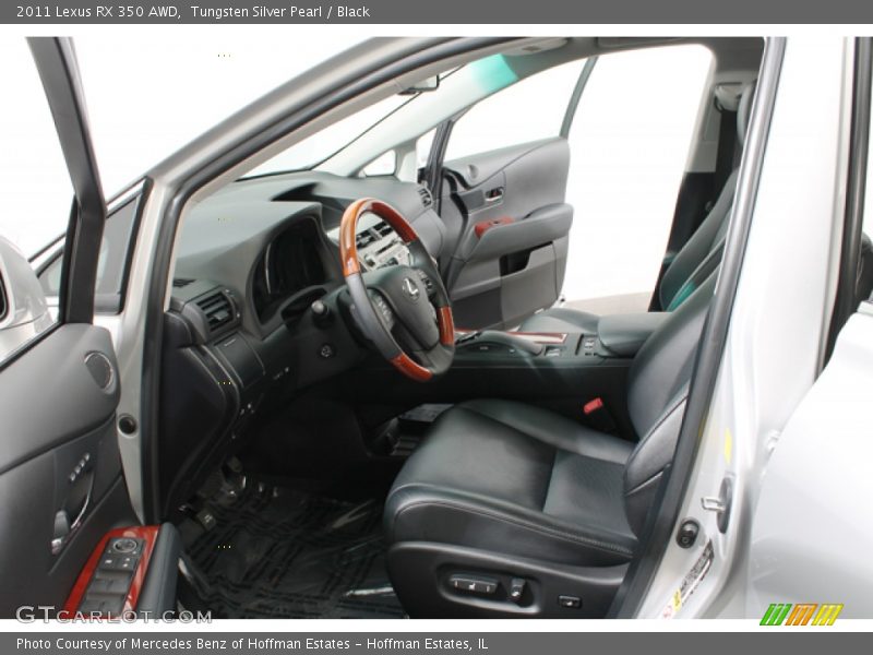 Tungsten Silver Pearl / Black 2011 Lexus RX 350 AWD