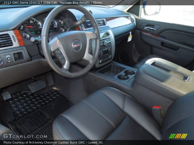 Ebony Interior - 2013 Sierra 1500 SLT Crew Cab 