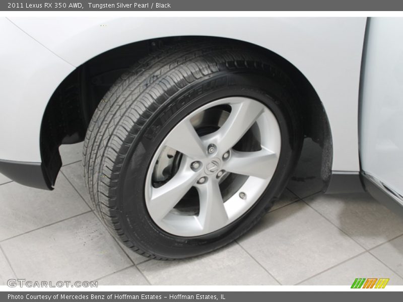 Tungsten Silver Pearl / Black 2011 Lexus RX 350 AWD