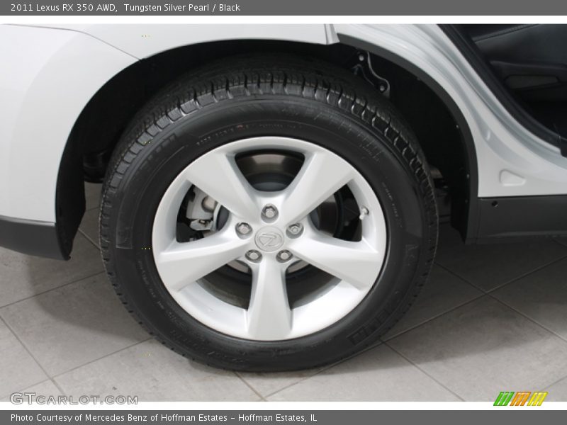 Tungsten Silver Pearl / Black 2011 Lexus RX 350 AWD