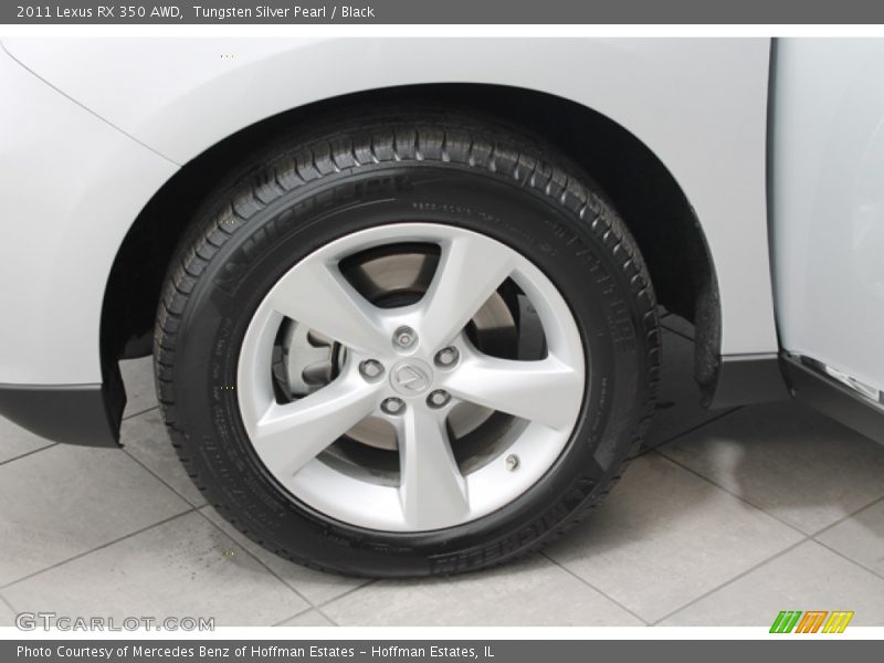 Tungsten Silver Pearl / Black 2011 Lexus RX 350 AWD