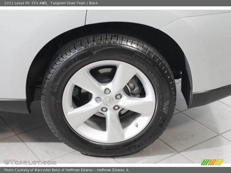 Tungsten Silver Pearl / Black 2011 Lexus RX 350 AWD