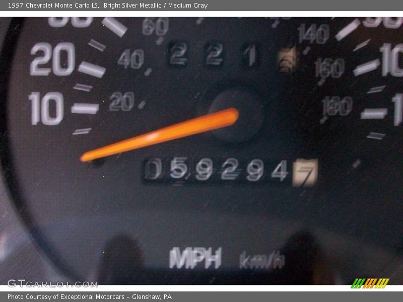 Bright Silver Metallic / Medium Gray 1997 Chevrolet Monte Carlo LS