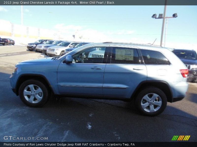 Winter Chill Pearl / Black 2013 Jeep Grand Cherokee Laredo X Package 4x4