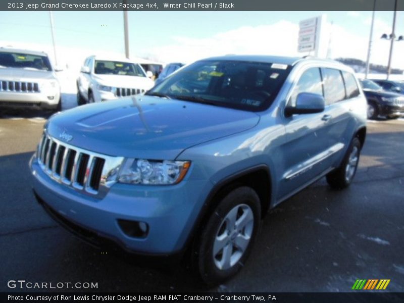 Winter Chill Pearl / Black 2013 Jeep Grand Cherokee Laredo X Package 4x4