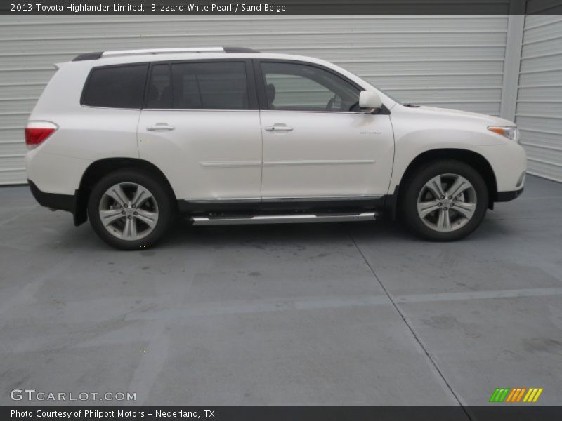 Blizzard White Pearl / Sand Beige 2013 Toyota Highlander Limited