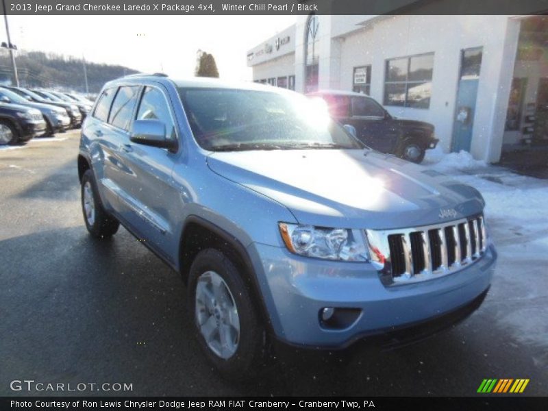 Winter Chill Pearl / Black 2013 Jeep Grand Cherokee Laredo X Package 4x4