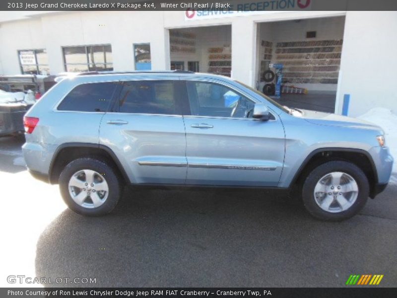 Winter Chill Pearl / Black 2013 Jeep Grand Cherokee Laredo X Package 4x4