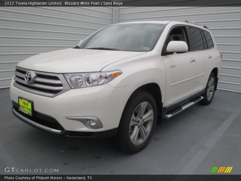 Blizzard White Pearl / Sand Beige 2013 Toyota Highlander Limited