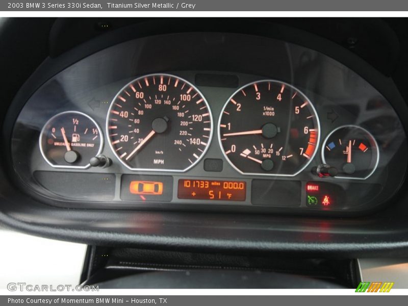 Titanium Silver Metallic / Grey 2003 BMW 3 Series 330i Sedan