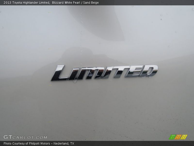 Blizzard White Pearl / Sand Beige 2013 Toyota Highlander Limited