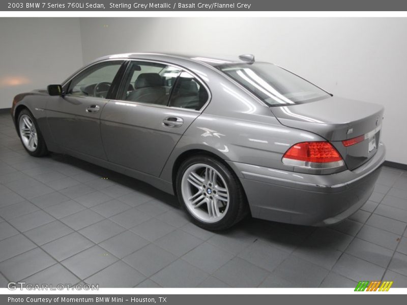 Sterling Grey Metallic / Basalt Grey/Flannel Grey 2003 BMW 7 Series 760Li Sedan