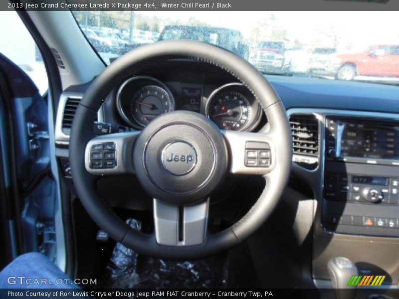 Winter Chill Pearl / Black 2013 Jeep Grand Cherokee Laredo X Package 4x4