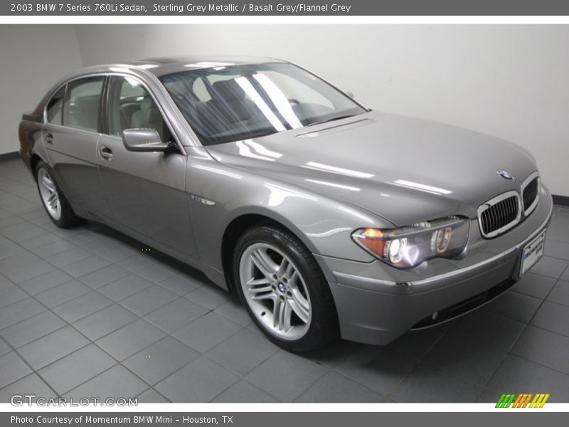 Sterling Grey Metallic / Basalt Grey/Flannel Grey 2003 BMW 7 Series 760Li Sedan