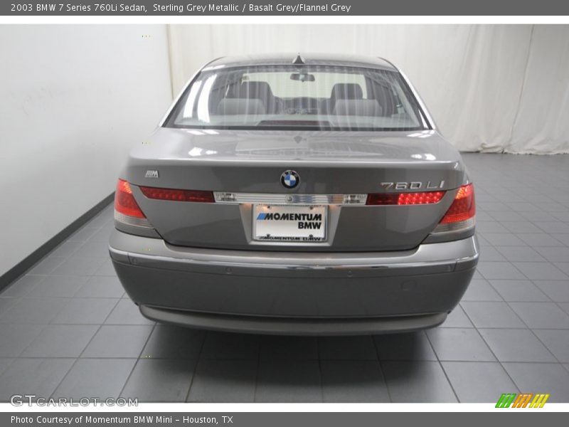 Sterling Grey Metallic / Basalt Grey/Flannel Grey 2003 BMW 7 Series 760Li Sedan