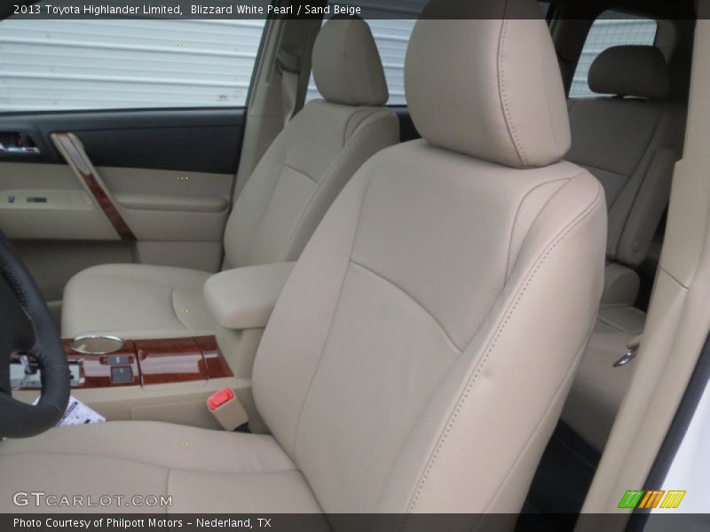 Blizzard White Pearl / Sand Beige 2013 Toyota Highlander Limited