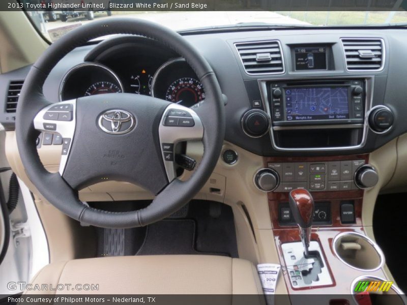 Blizzard White Pearl / Sand Beige 2013 Toyota Highlander Limited