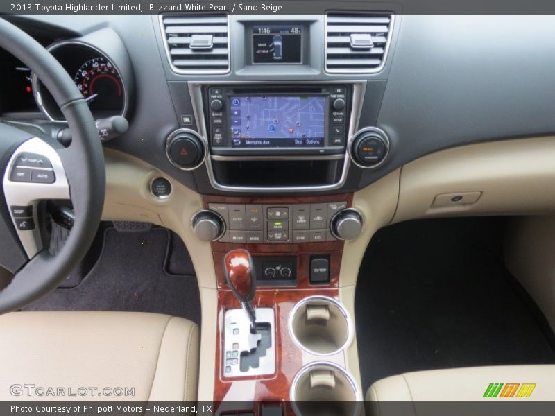 Blizzard White Pearl / Sand Beige 2013 Toyota Highlander Limited