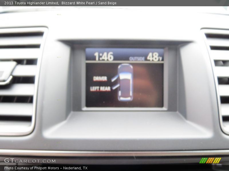 Blizzard White Pearl / Sand Beige 2013 Toyota Highlander Limited