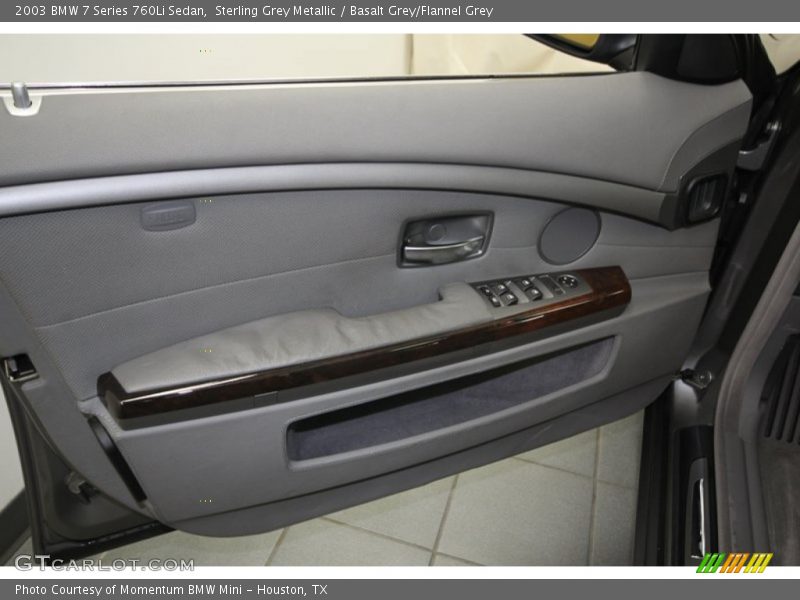 Sterling Grey Metallic / Basalt Grey/Flannel Grey 2003 BMW 7 Series 760Li Sedan