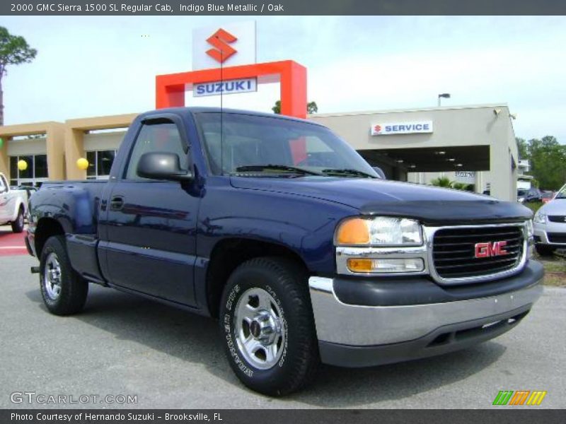 Indigo Blue Metallic / Oak 2000 GMC Sierra 1500 SL Regular Cab