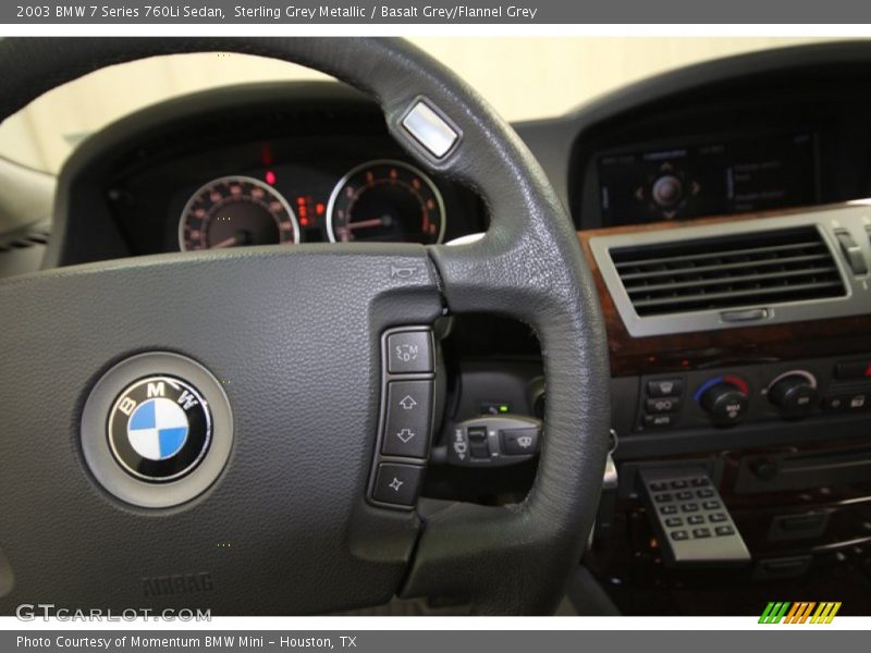 Sterling Grey Metallic / Basalt Grey/Flannel Grey 2003 BMW 7 Series 760Li Sedan