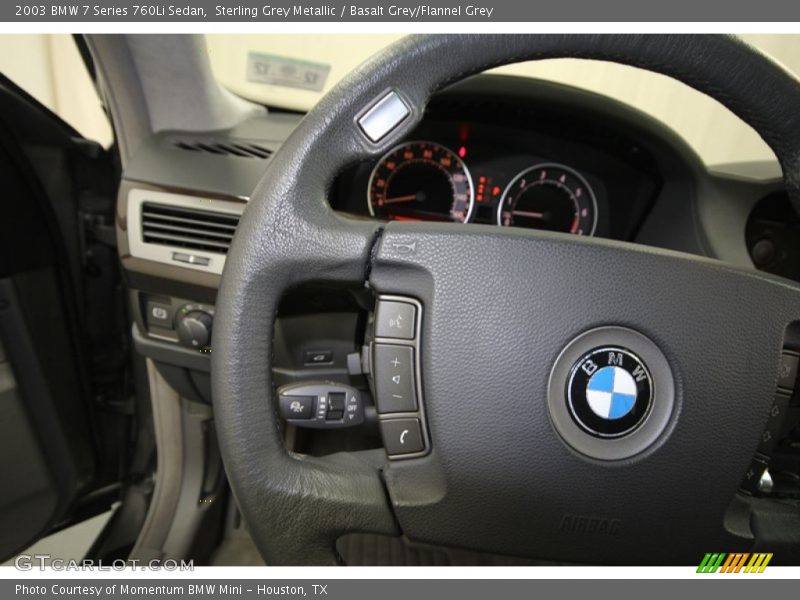 Sterling Grey Metallic / Basalt Grey/Flannel Grey 2003 BMW 7 Series 760Li Sedan
