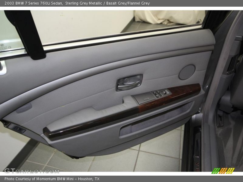 Sterling Grey Metallic / Basalt Grey/Flannel Grey 2003 BMW 7 Series 760Li Sedan