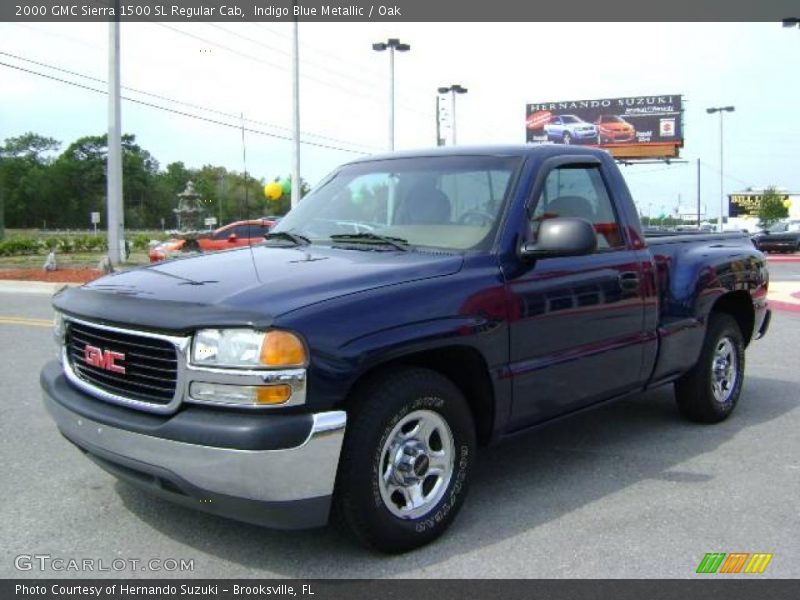 Indigo Blue Metallic / Oak 2000 GMC Sierra 1500 SL Regular Cab