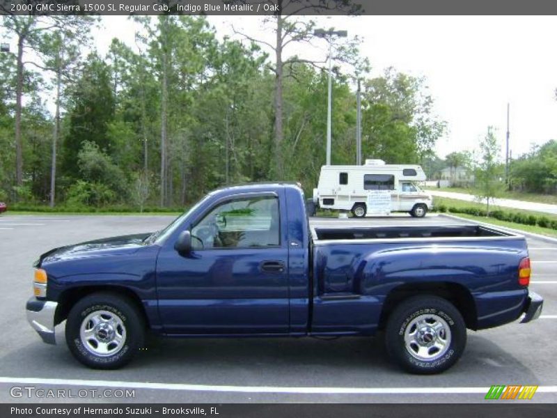 Indigo Blue Metallic / Oak 2000 GMC Sierra 1500 SL Regular Cab