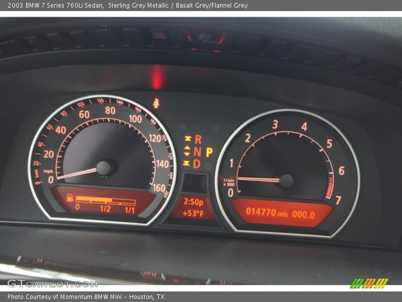  2003 7 Series 760Li Sedan 760Li Sedan Gauges