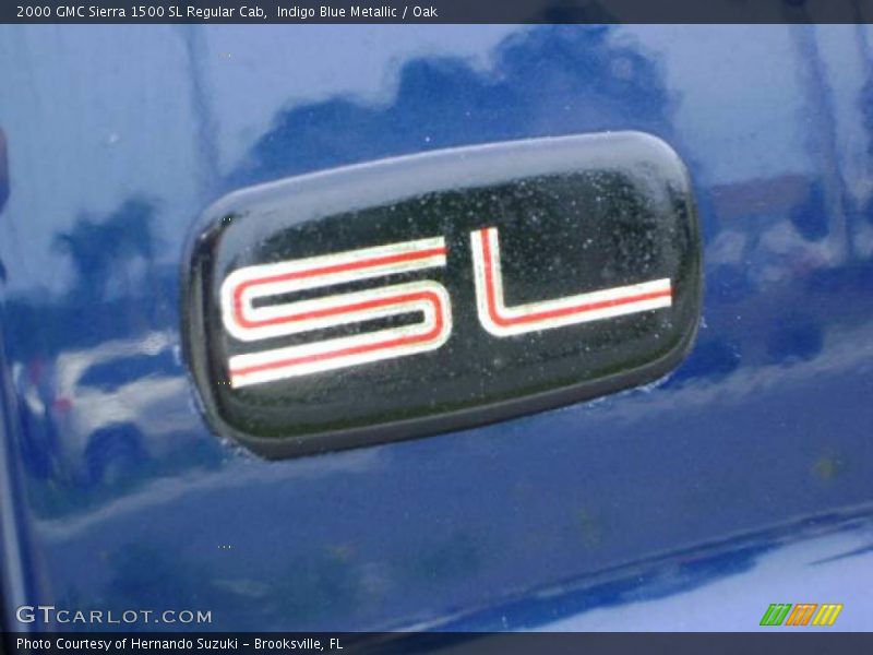 Indigo Blue Metallic / Oak 2000 GMC Sierra 1500 SL Regular Cab