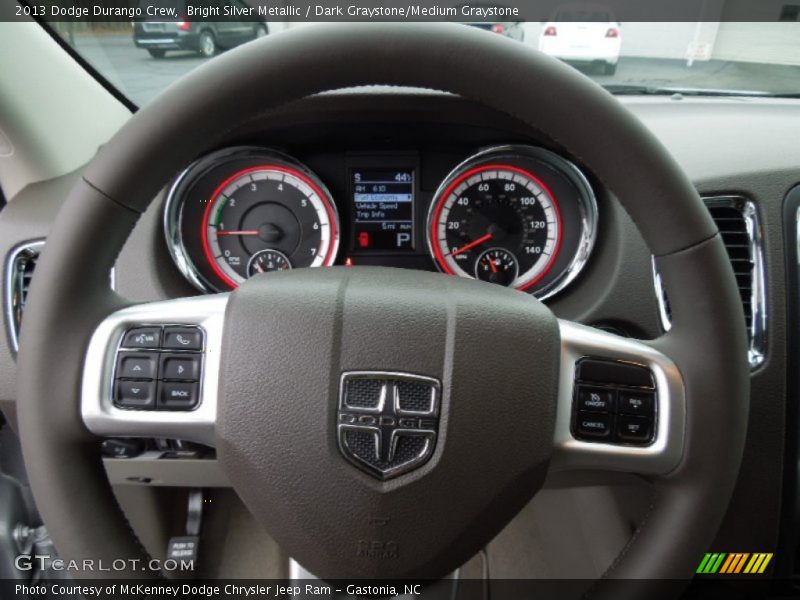 Bright Silver Metallic / Dark Graystone/Medium Graystone 2013 Dodge Durango Crew
