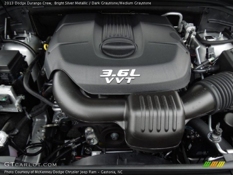 Bright Silver Metallic / Dark Graystone/Medium Graystone 2013 Dodge Durango Crew