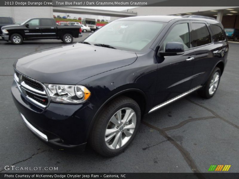 True Blue Pearl / Dark Graystone/Medium Graystone 2013 Dodge Durango Crew