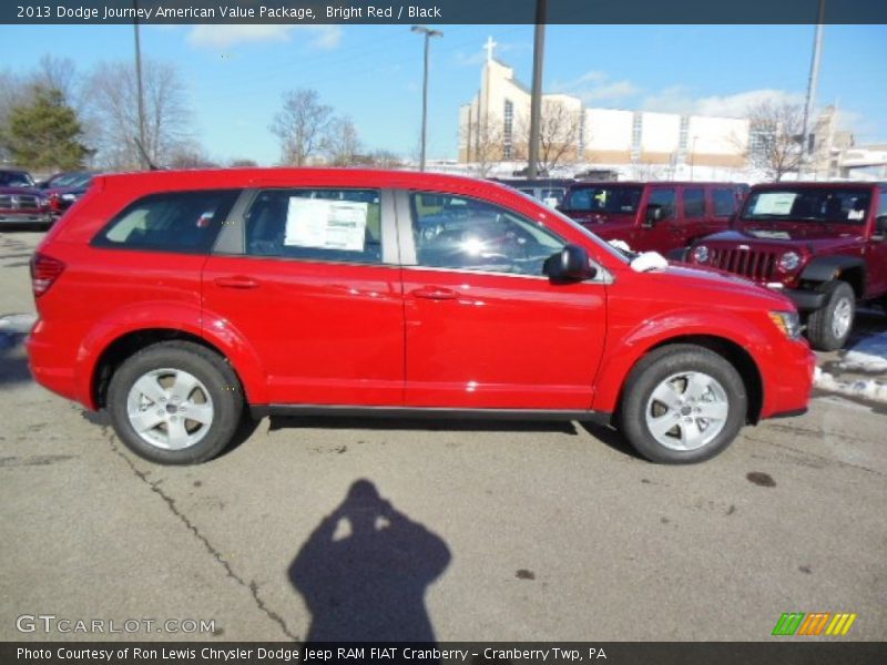 Bright Red / Black 2013 Dodge Journey American Value Package