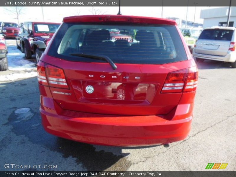 Bright Red / Black 2013 Dodge Journey American Value Package